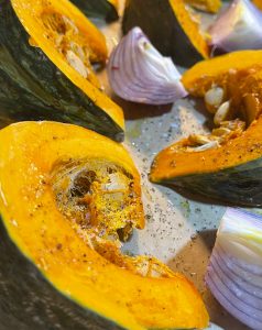 Pumpkin, onions